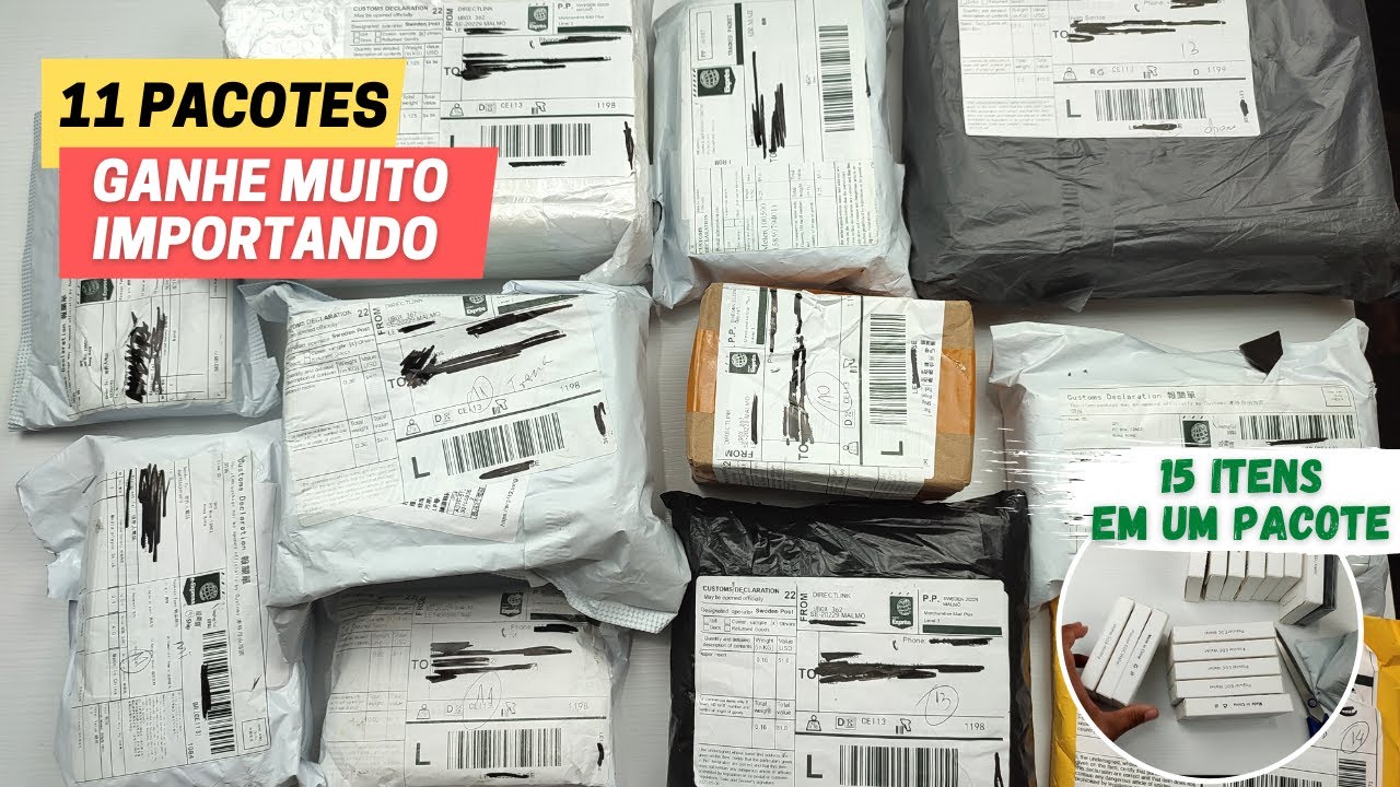 MEGA UNBOXING SHOPEE E ALIEXPRESS | 11 PACOTES | Teve pedido com mais de 15 itens em um pacote