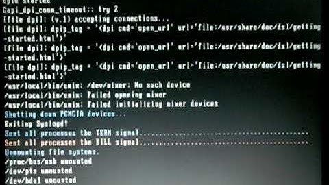 Shutting  down Damn Small Linux