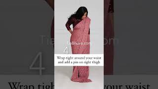 Saree drape for curvy body | beginner saree draping | how to wear saree | #shorts screenshot 1