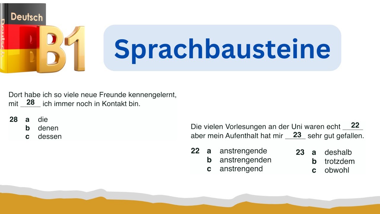 Sprachbausteine B1 TELC + DTZ |  | B1 TEST | German exam