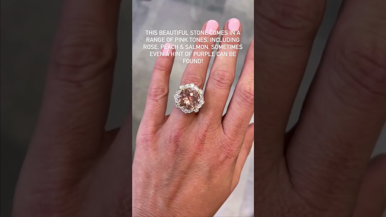 Morganite and Diamond Cocktail Ring 