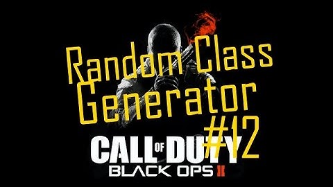 Call Of Duty Bo2 Live Gameplay Random Class Generator #12