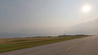 Englefeld Saskatchewan Canada to Watson Town - Scenic Morning Drive. Mozart BGM (KV 8).