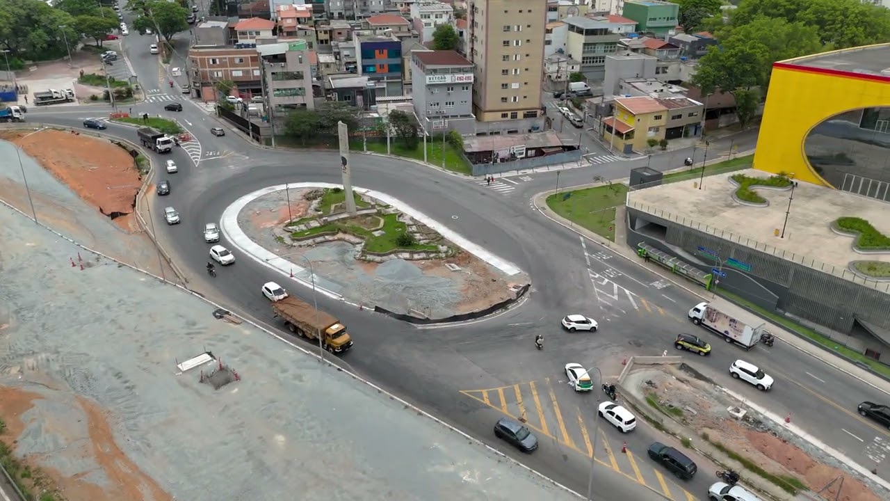 obras do acesso viário em Barueri