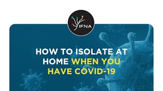 How to isolate at home when you have COVID-19