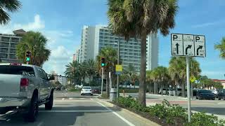Driving Around Clearwater Memorial Causeway go to Gulf Blvd, Clearwater, FL ,  Beautiful street ,