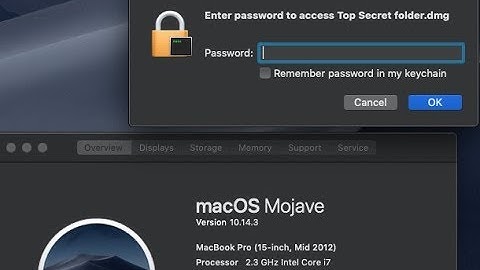 How to Password Protect a Folder on macOS Mojave