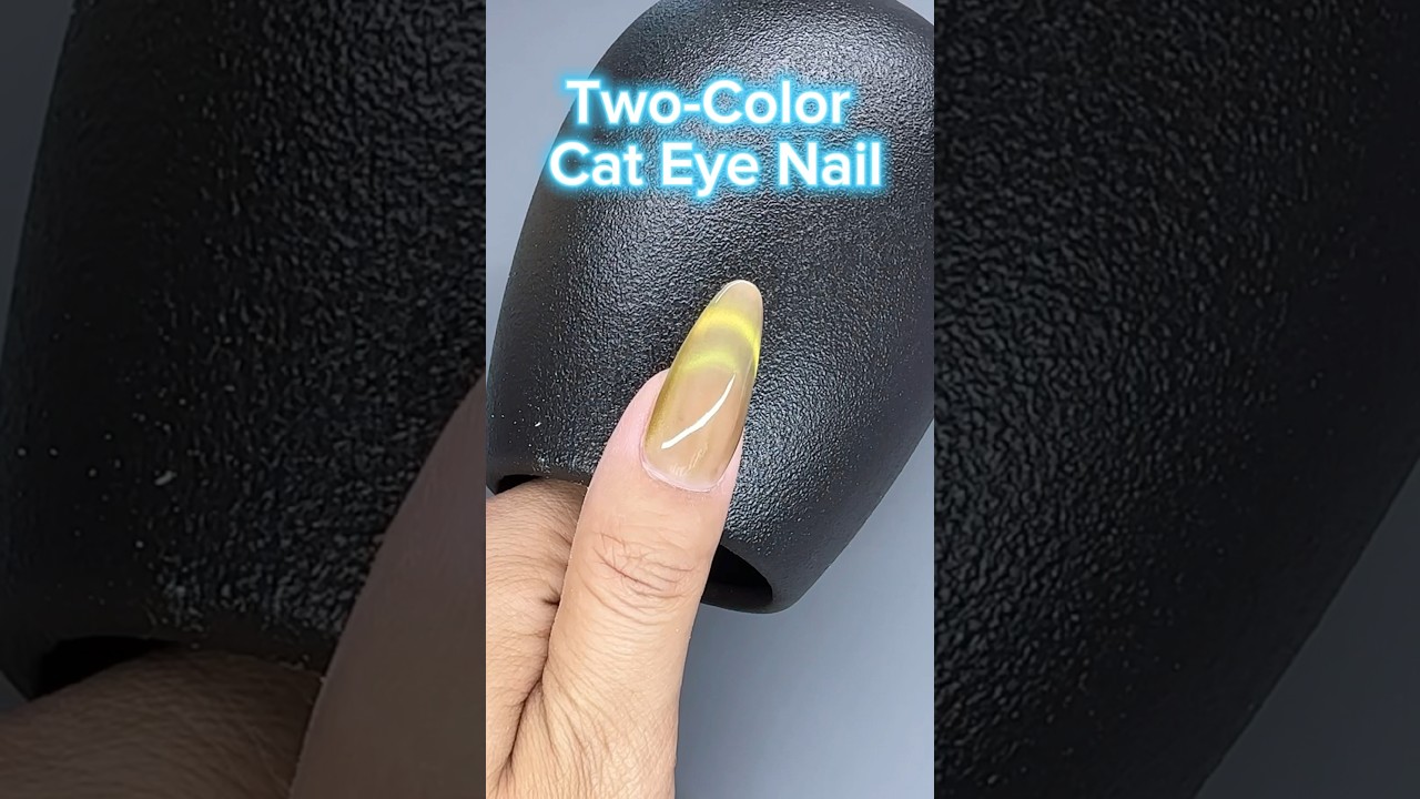 How to Get Two-Color Cat Eye Effect Magnetic Nail Gel Polish—Dual-Dynamic French Design 
