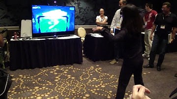 Softkinetic Silhouette 3D gesture game played at NVIDIA conference