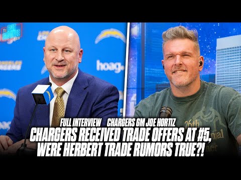 Thumbnail for Chargers GM Says They Got A Call For Pick 5, Justin Herbert Trades Were Never Real | Pat McAfee Show