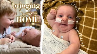 BRINGING BABY HOME FROM HOSPITAL // after 6 months // CDH warrior and tiny hero // Sam's Homecoming