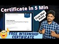 Free internship certificate online in 5 min  for cse  ece  college students  cybersecurity