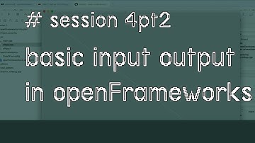 openFrameworks creative coding: Basic input and output pt2