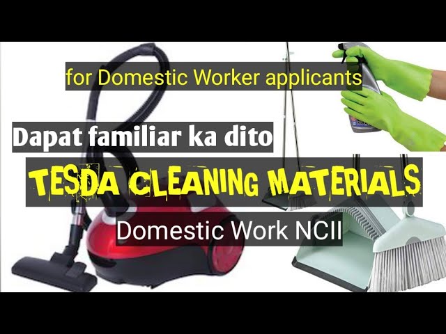 Housekeeping cleaning tools equipment supplies and materials