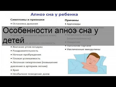 Особенности апноэ сна у детей