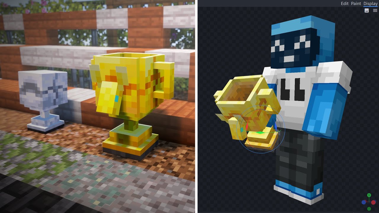 Trophy In Minecraft 🔴 Making Custom Trophies for Minecraft in Blockbench - YouTube