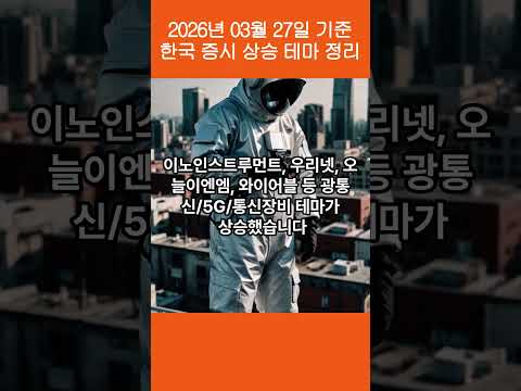 260327 한국 증시 상승 테마 정리