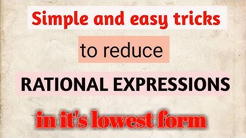 How to reduce rational expressions in it