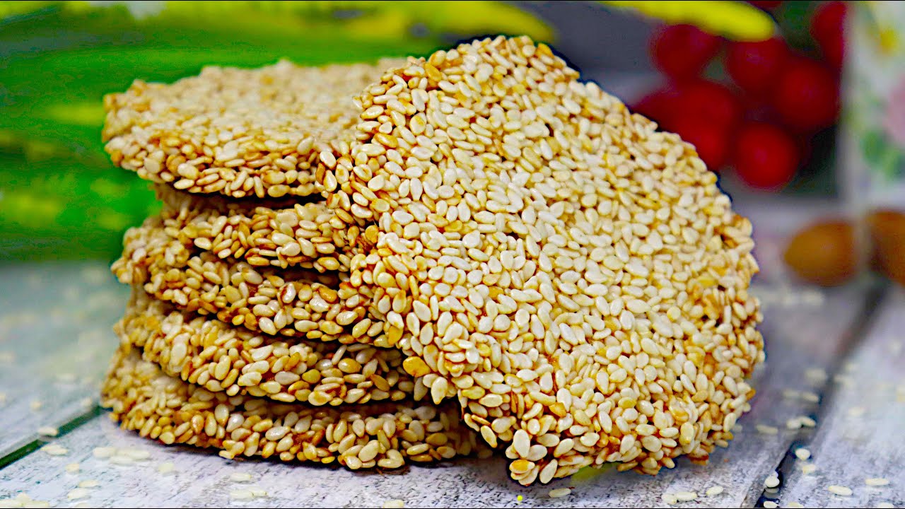 БЕЗГЛЮТЕНОВЫЙ рецепт из 3 ингредиентов всего за 5 минут! Без муки и яиц хрустящее кунжутное печенье