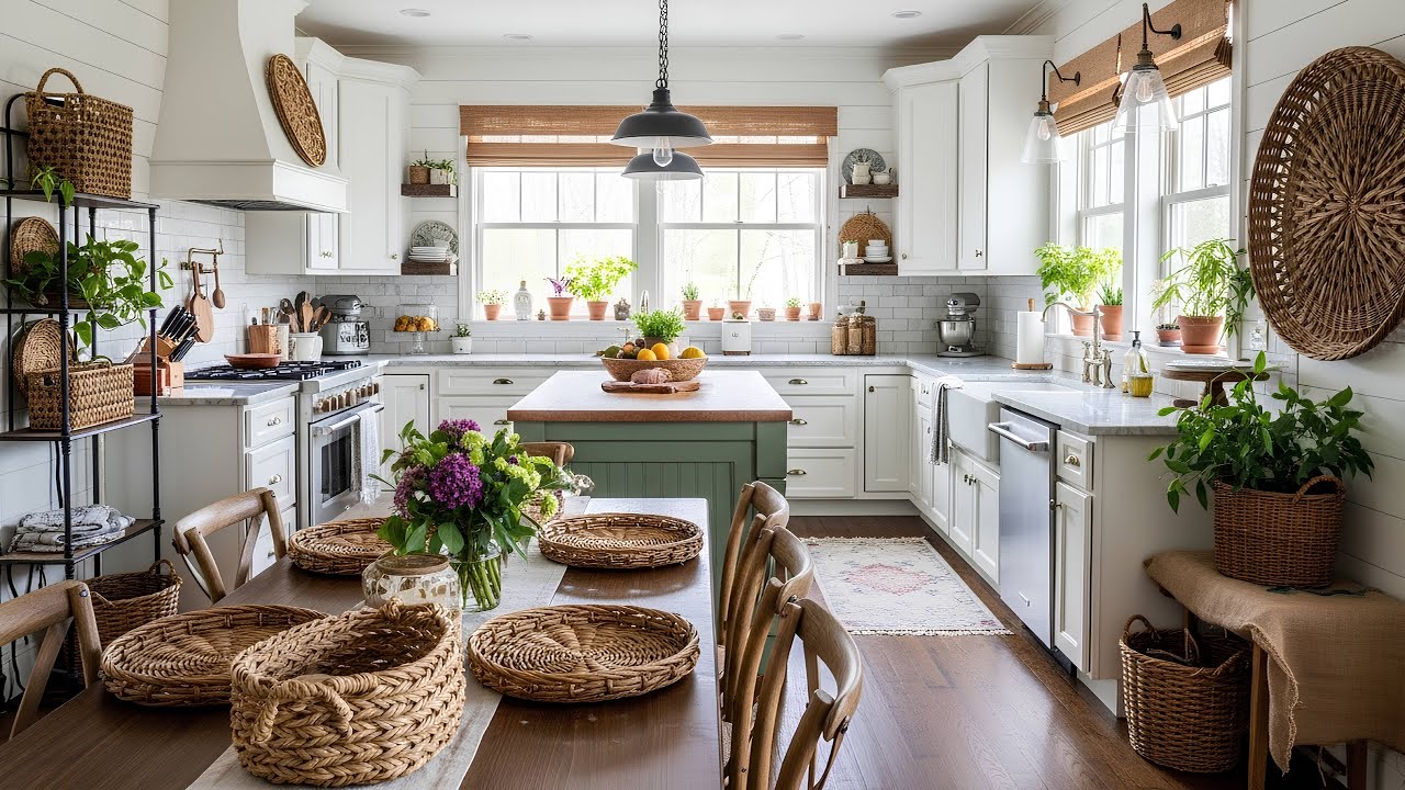 Elevate Your Home  Stunning Green Island and Rustic Decor Inspiration