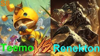 Teemo Vs Renekton Teemo Ap Top S8
