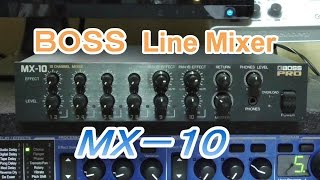 BOSS PRO MX-10 10チャンネルミキサー BOSS Pro MX-10 10 Channel Mixer With Adapter Made in Japan ZE93250