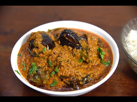 Stuffed Brinjal Curry Recipe Bharva Baingan Badanekayi Ennegayi Recipe