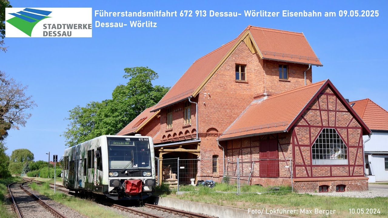 Führerstandsmitfahrt 672 913: Dessau- Wörlitz (09.05.2025)