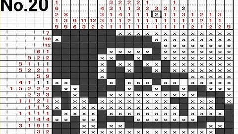 Picross（Logic puzzle）playing with Excel sheet No20