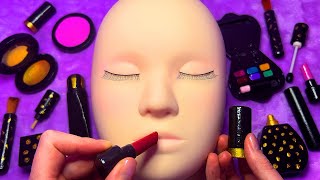 ASMR Wooden Makeup on Mannequin (Whispered)