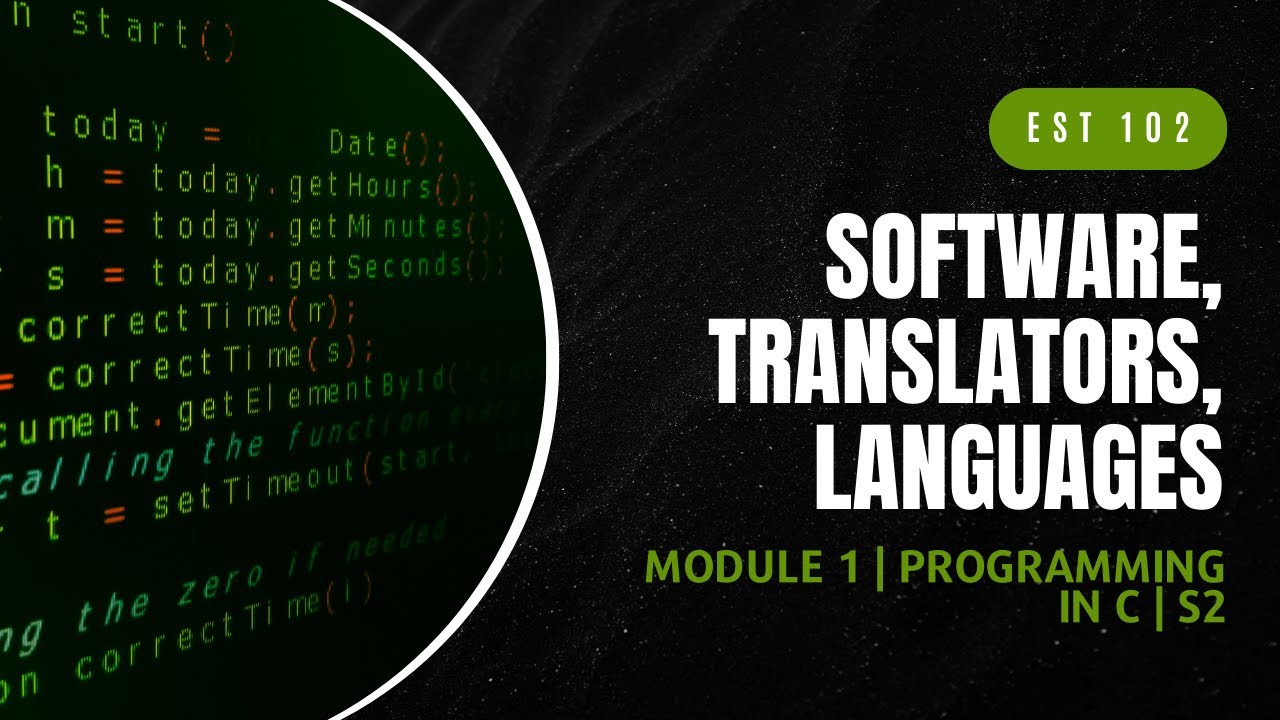 Software, Translators, Languages | EST102 | Programming in C MODULE 1 ...