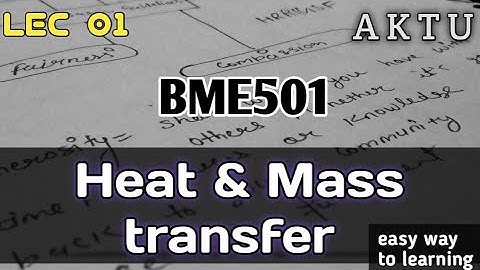 01 | unit 1 | Heat and mass transfer [BME501] / mechanical engineering 5th sem aktu new syllabus