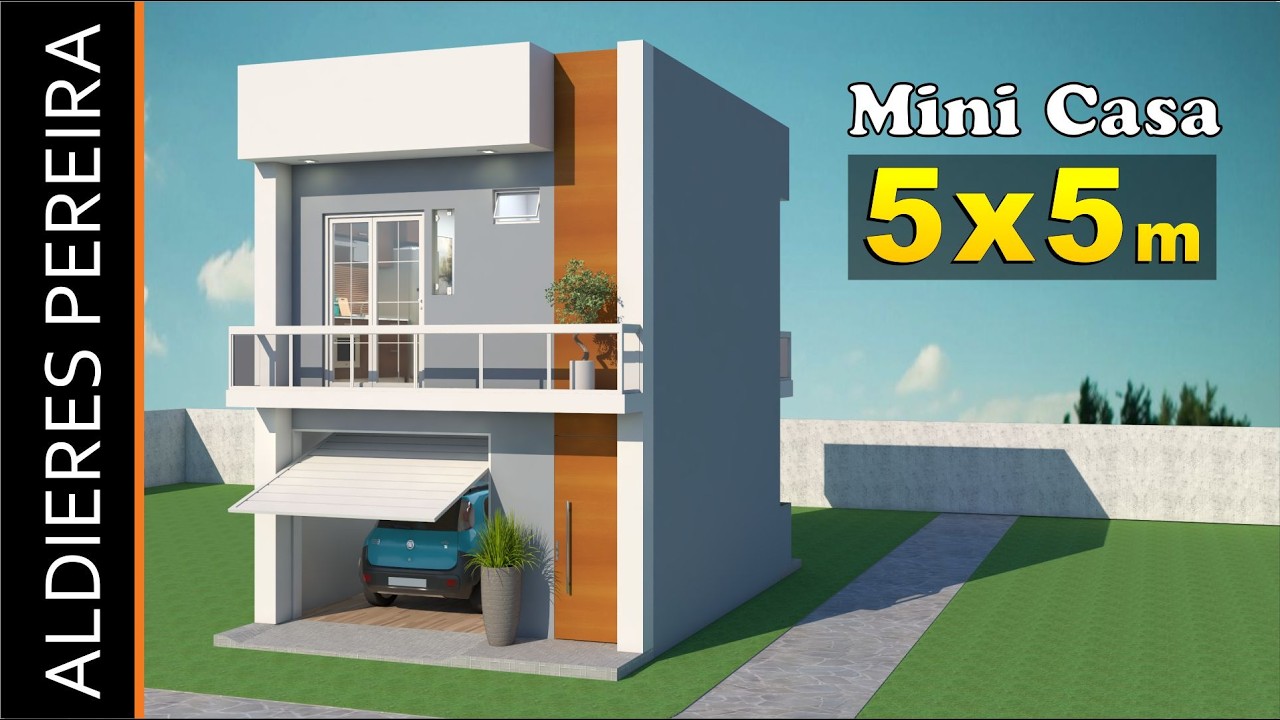 Aprenda a fazer mini casa 5 x 5 metros com garagem