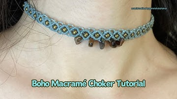 Boho Macramé Choker Tutorial | Handmade Choker with Tiger Stones