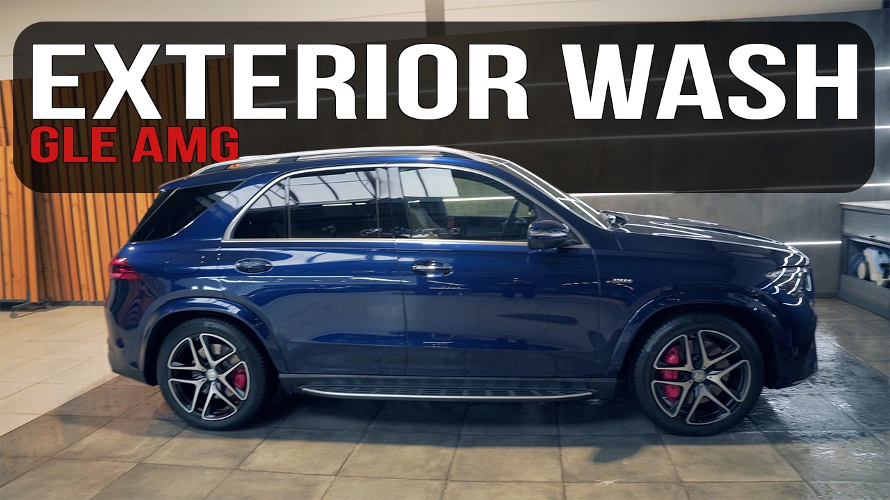 Dirty Mercedes GLE AMG beast gets an exterior wash (Satisfying ASMR)