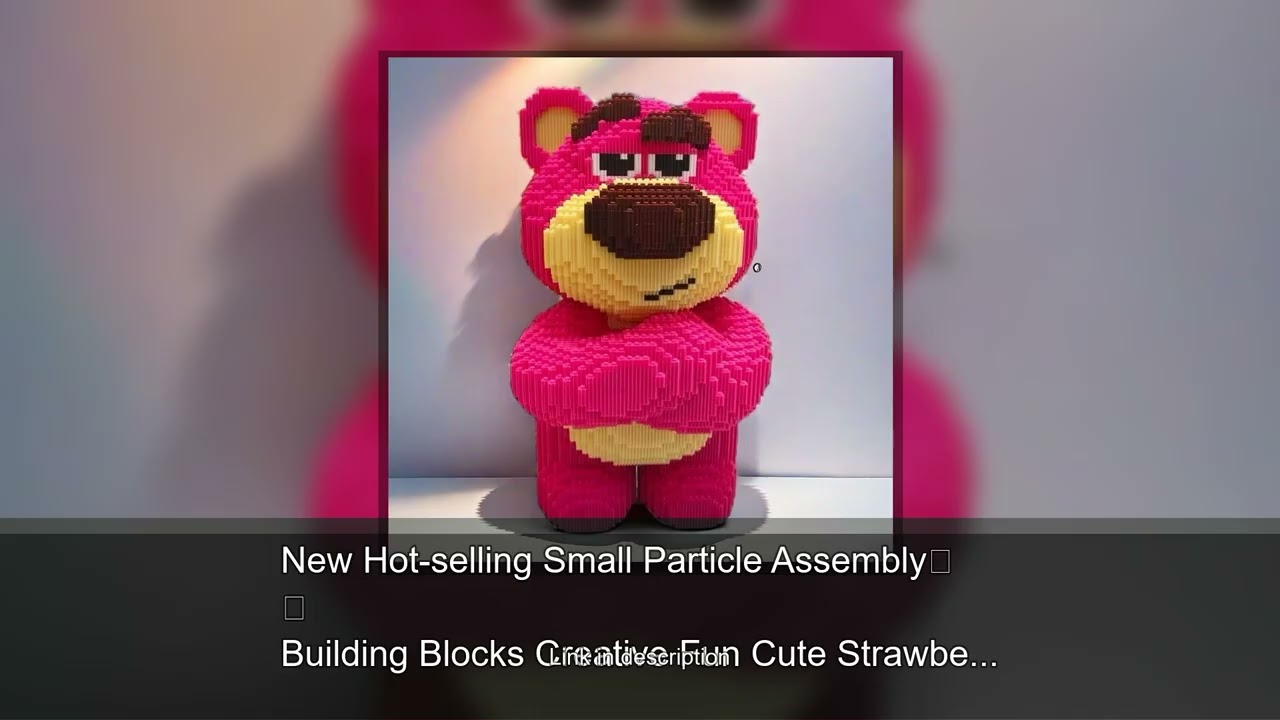 New Hot-selling Small Particle Assembly Building Blocks Creative Fun Cute Strawberry Bear Serie