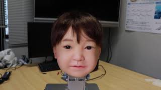 Motion test for a child android Affetto 2020