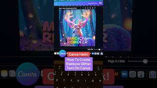 Canva Tutorial - How To Create Rainbow Glitter Text Using Canva