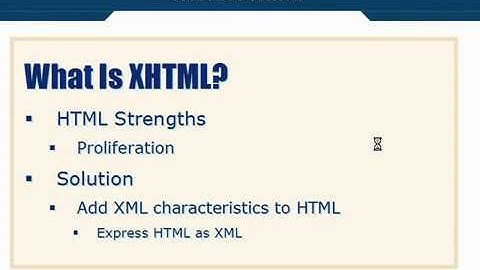 XML Tutorial   67 Introduction To XHTML