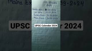 UPSC CSE 2024 Calendar. Target UPSC.