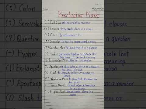 Punctuation Marks #youtube