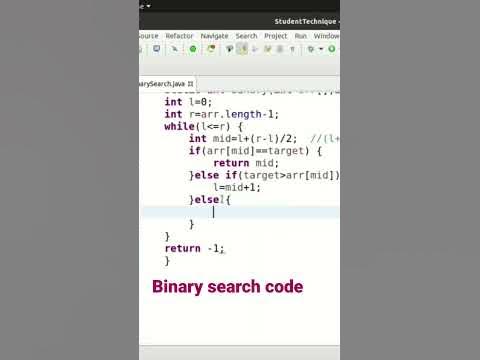 binary search code!! save this post for future. #shorts - YouTube