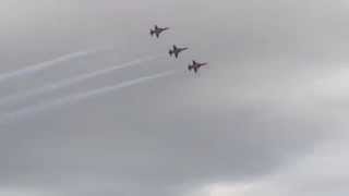 Air 14, F-5 Tiger (Patrouille Suisse) three-ship fly by
