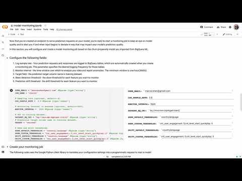 Demo of Google's Vertex AI Model Monitoring