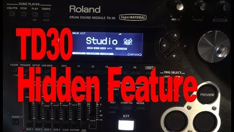 Roland TD30 Hidden Feature