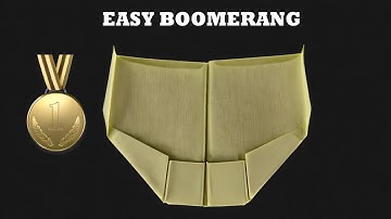 HOW TO FOLD BOOMERANG PAPER AIRPLANE - FLY BACK