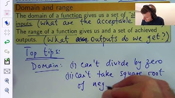 Domain and Range of a function? What is it? How do I find it?:  Dr Chris Tisdell Live Stream