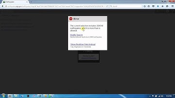 How to download the earthquakes  data