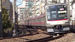 東急東横線5050系5177F各駅停車元町中華街行き白楽カーブ通過