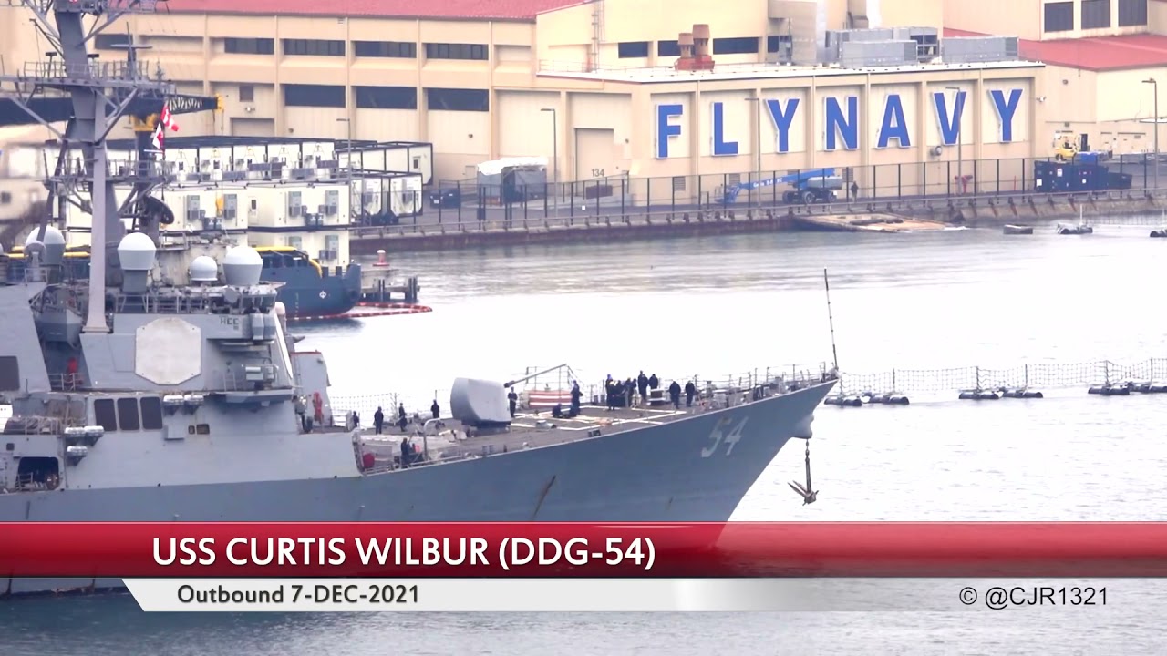 USS Curtis Wilbur (DDG 54) Outbound - December 7, 2021 - San Diego